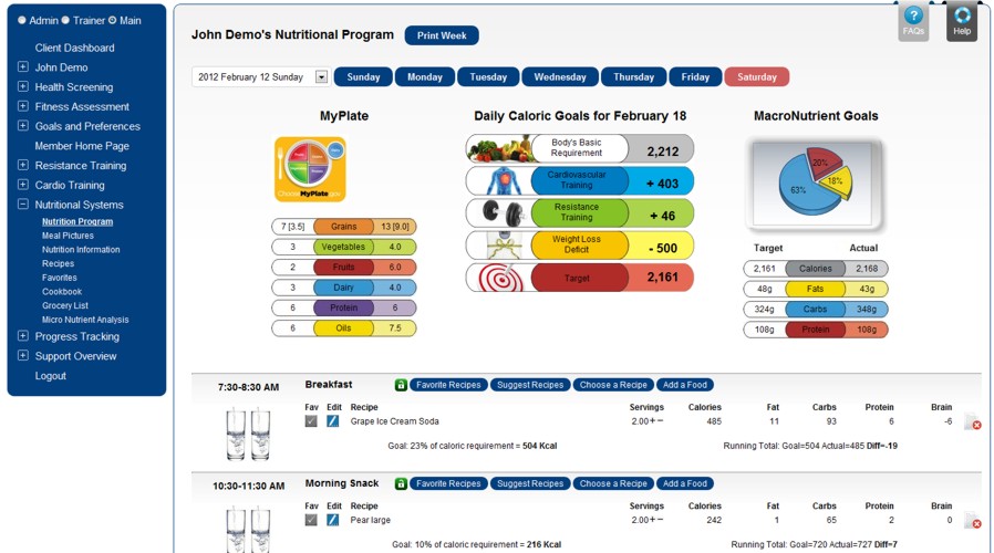 Calorie Tracker and Meal Plan